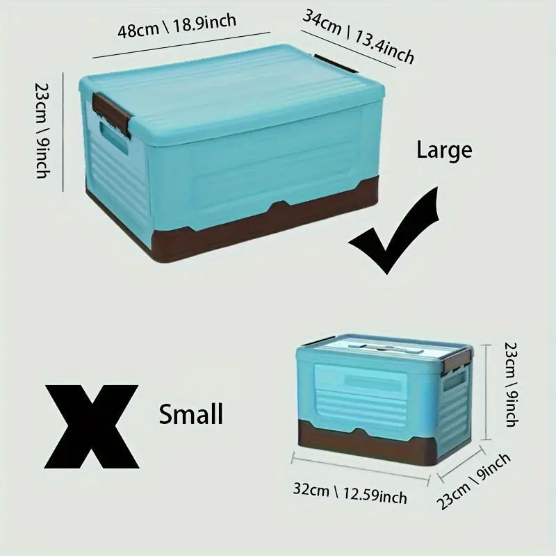 Foldable Storage Box with Lid - Multi-funtional & Portable Scrollcart Qatar