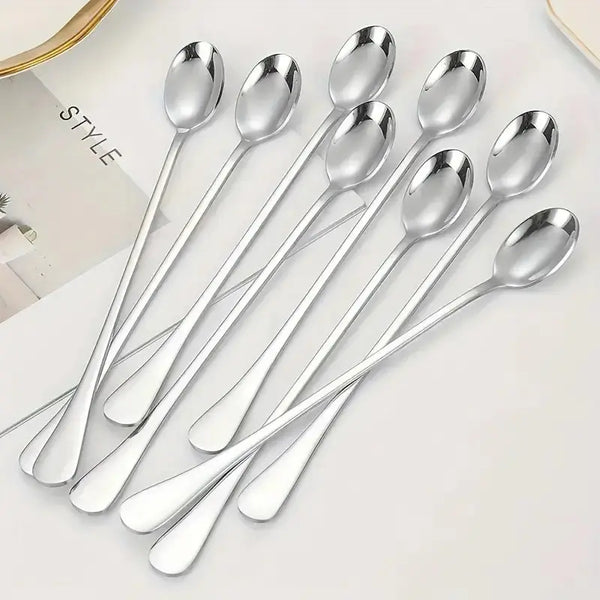 8-Piece Polished Stainless Steel Spoon Set Scrollcart Qatar