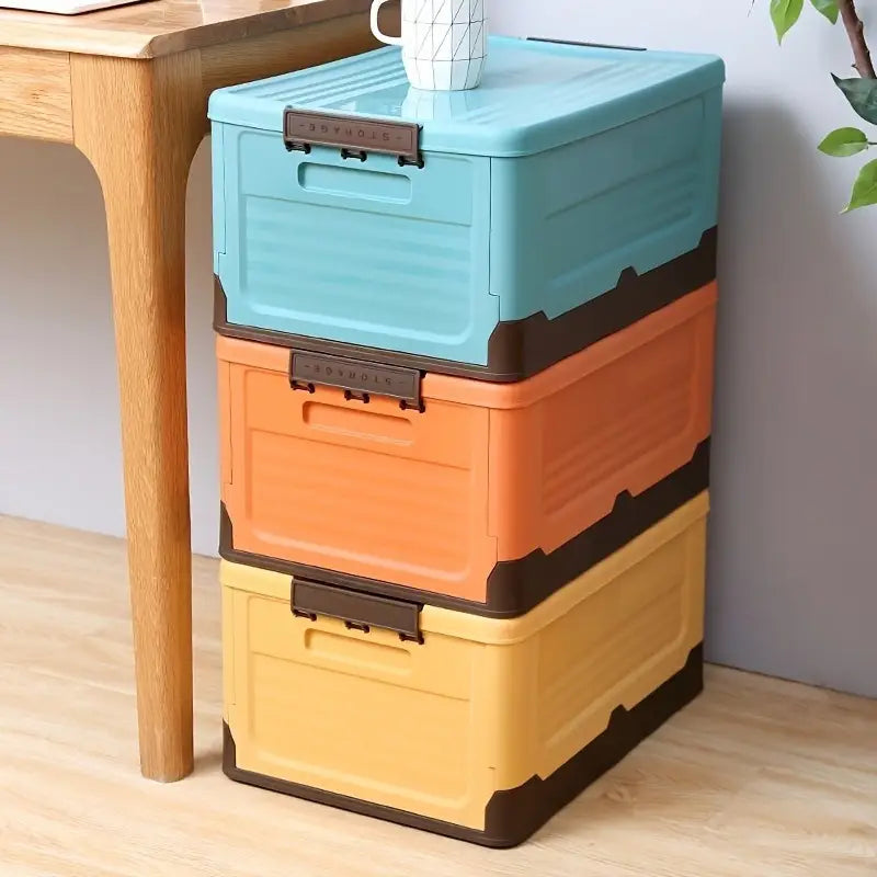 Foldable Storage Box with Lid - Multi-funtional & Portable Scrollcart Qatar