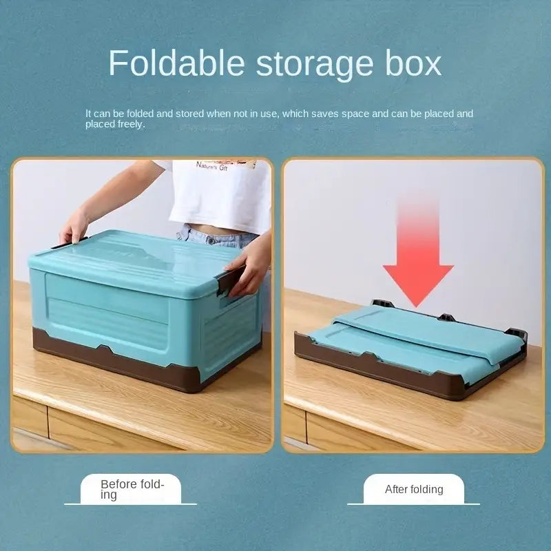 Foldable Storage Box with Lid - Multi-funtional & Portable Scrollcart Qatar