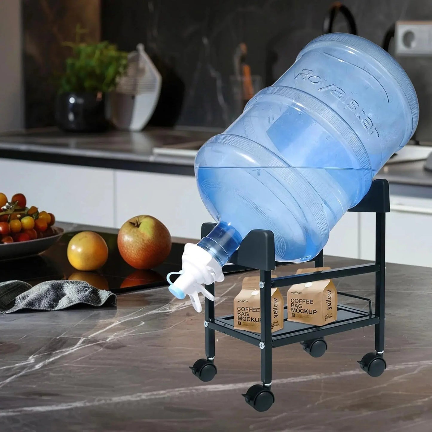 Water Dispenser Stand for Gallon Water Bottle with Locking Wheels Scrollcart Qatar