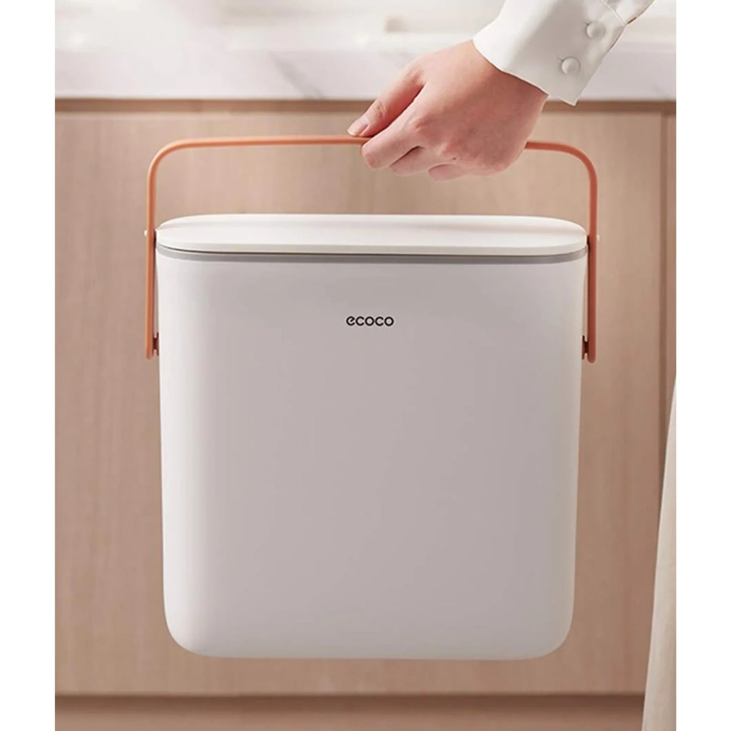 Ecoco 10 Liter Compact Trash Bin for Kitchen Scrollcart Qatar