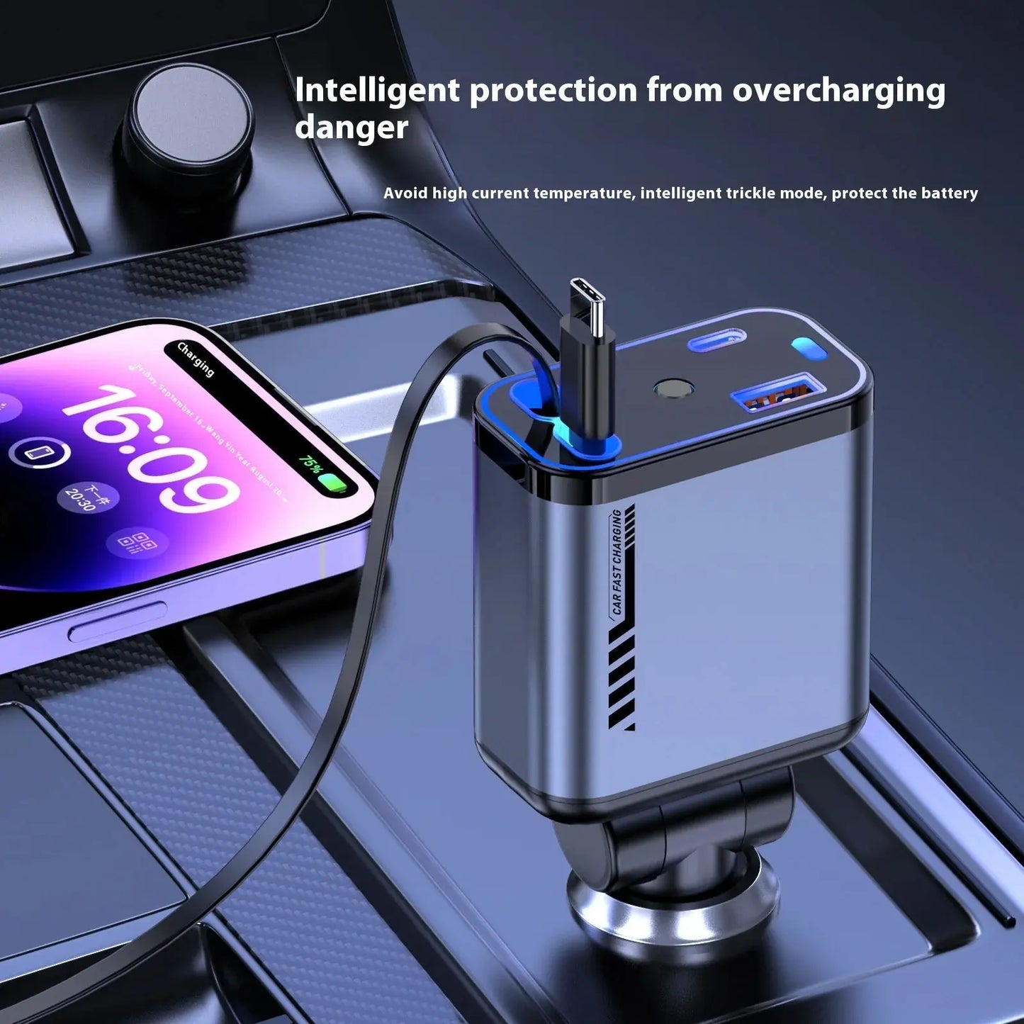 Super Fast CAR Mobile Charger 120 W Scrollcart Qatar