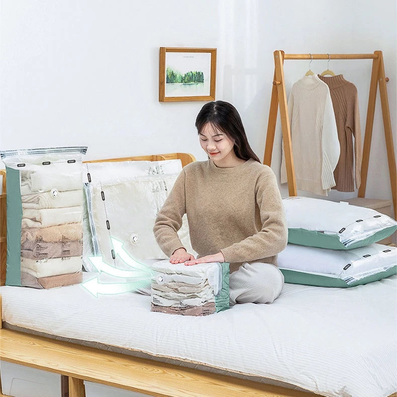 Vacuum Storage Bags - Space Saver for Clothes & Bedding Scrollcart Qatar