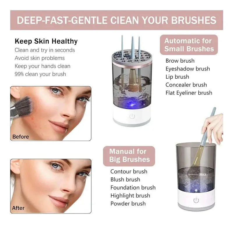 Automatic Electric Portable Makeup Brush Cleaner Machine Alamat Qatar