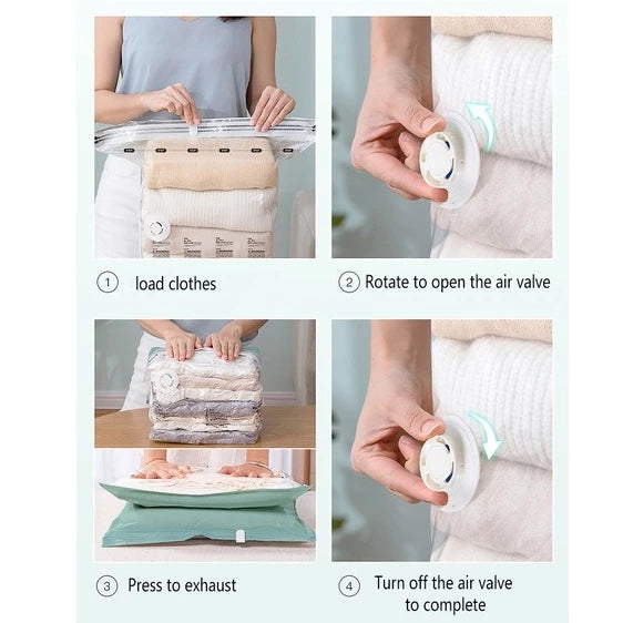 Vacuum Storage Bags - Space Saver for Clothes & Bedding Scrollcart Qatar