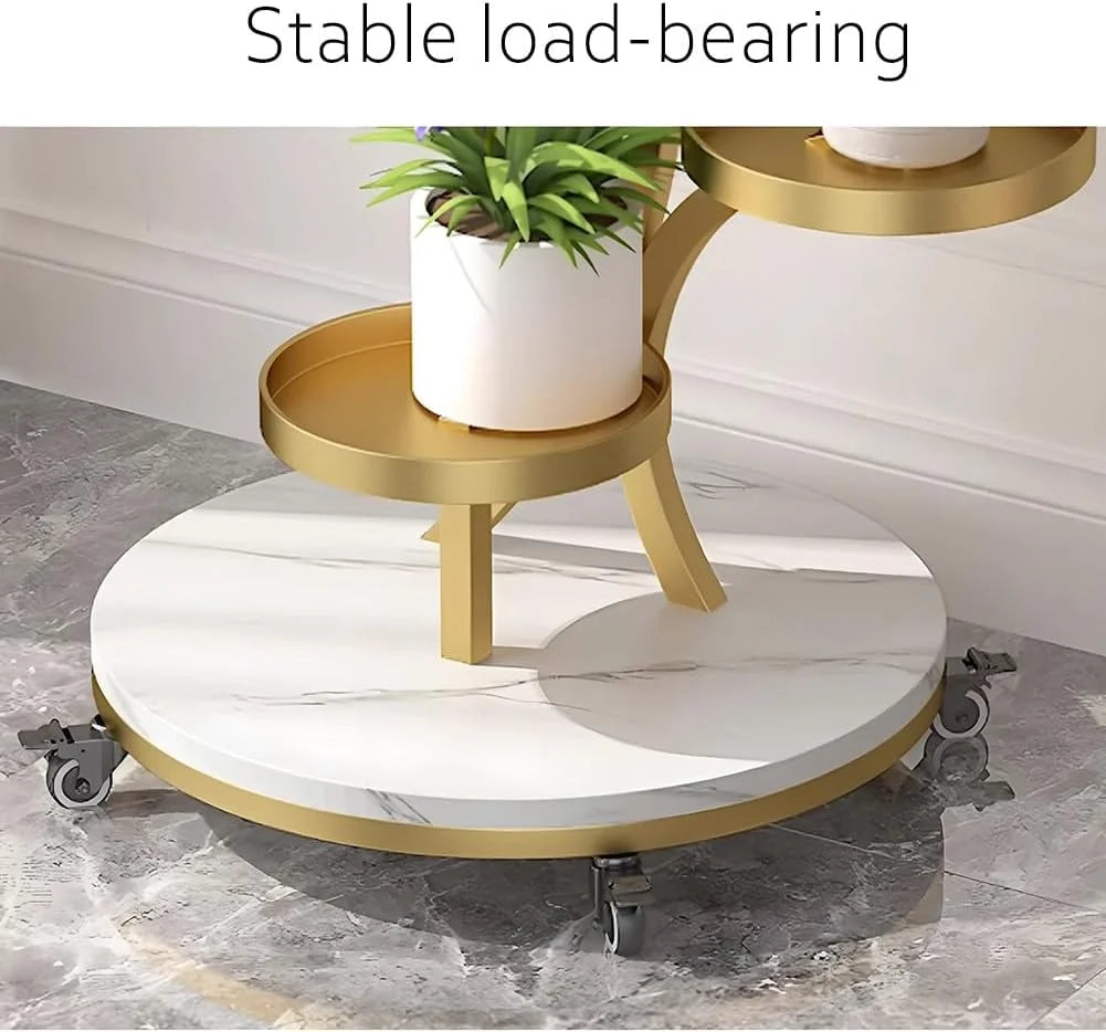 6-Layer Indoor Plant Stand with Movable Wheels Scrollcart Qatar