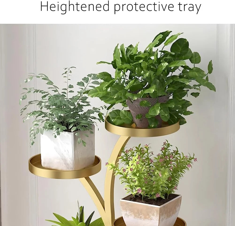 6-Layer Indoor Plant Stand with Movable Wheels Scrollcart Qatar