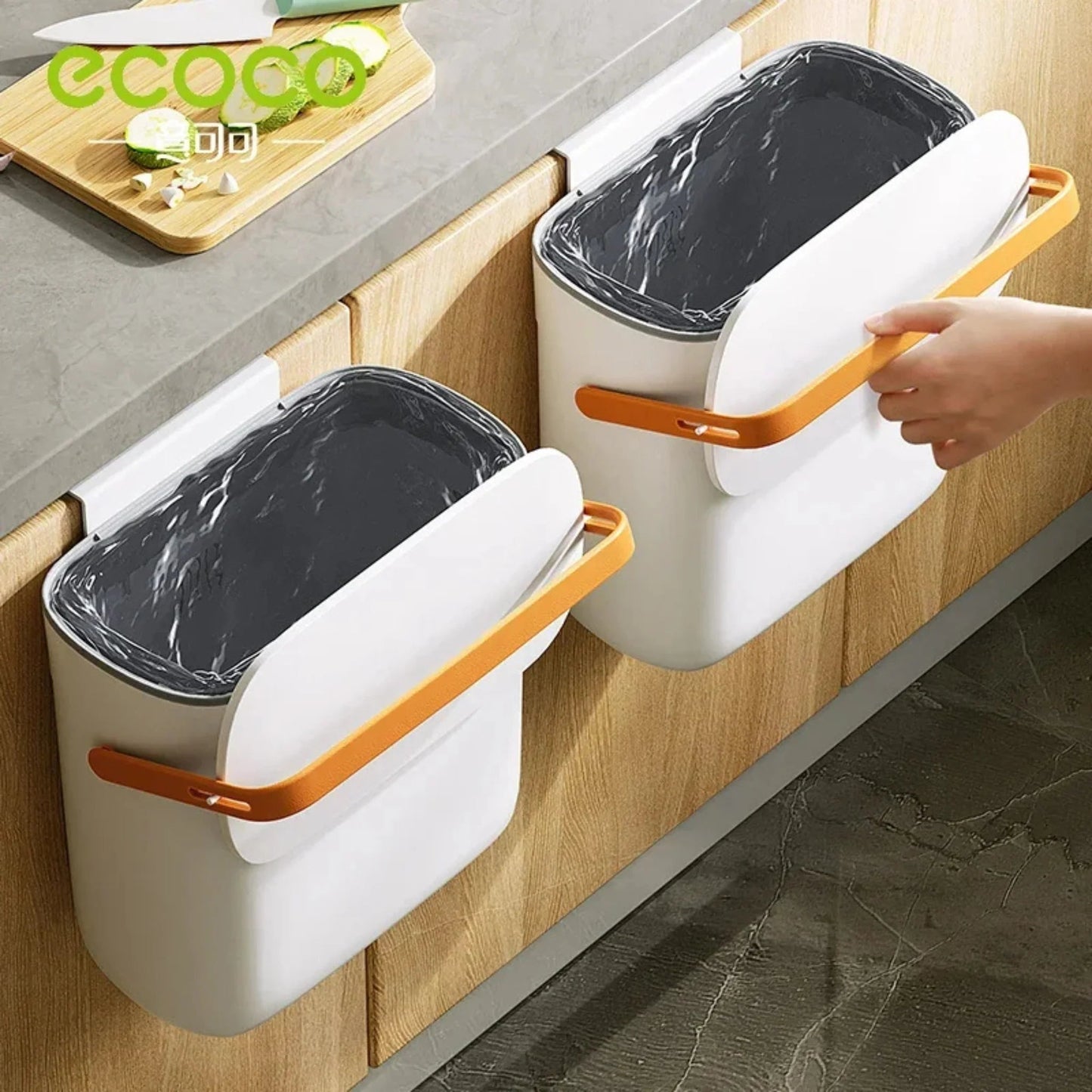 Ecoco 10 Liter Compact Trash Bin for Kitchen Scrollcart Qatar