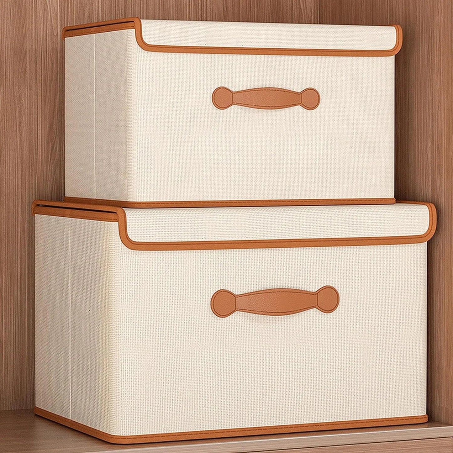 2-in-1 Foldable Wardrobe Storage Box with Lid | Clothes Organizer Scrollcart Qatar
