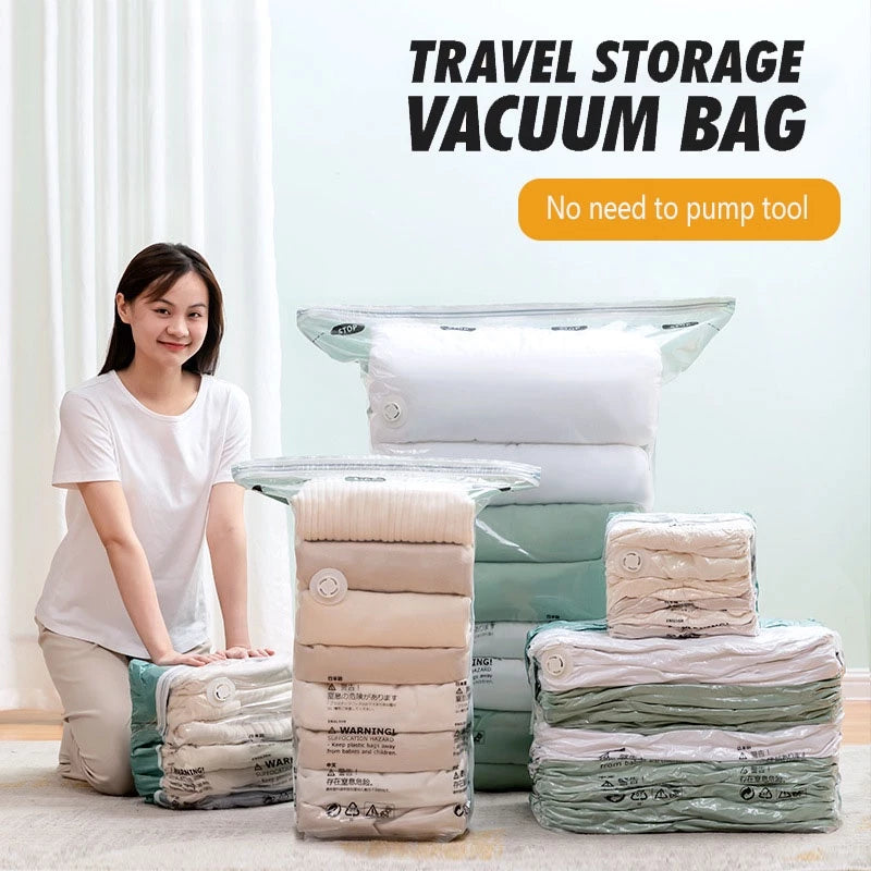 Vacuum Storage Bags - Space Saver for Clothes & Bedding Scrollcart Qatar