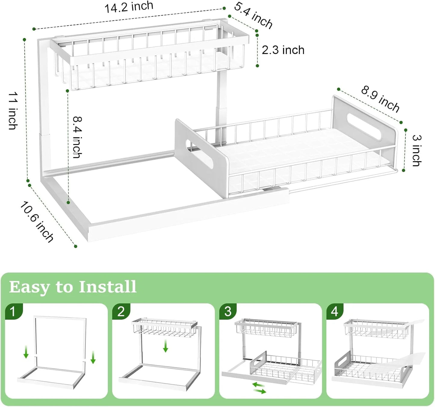 Buy 2-Tier Multipurpose Kitchen & Cosmetic Desktop Qatar