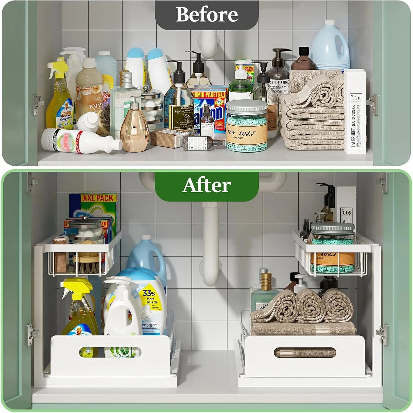 Buy 2-Tier Multipurpose Kitchen & Cosmetic Desktop Qatar