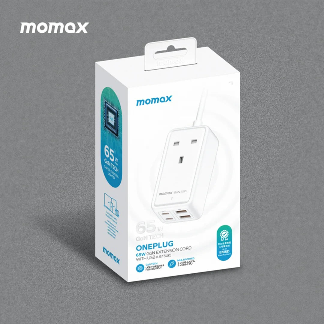 Buy MOMAX ONEPLUG 65W GAN Extension Cord | Fast Charging