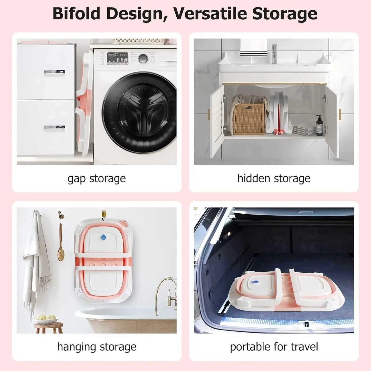 Collapsible Baby Bathtub for Newborn, Foldable Tub Qatar