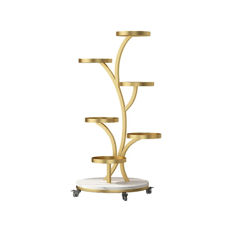 6-Layer Indoor Plant Stand with Movable Wheels Scrollcart Qatar