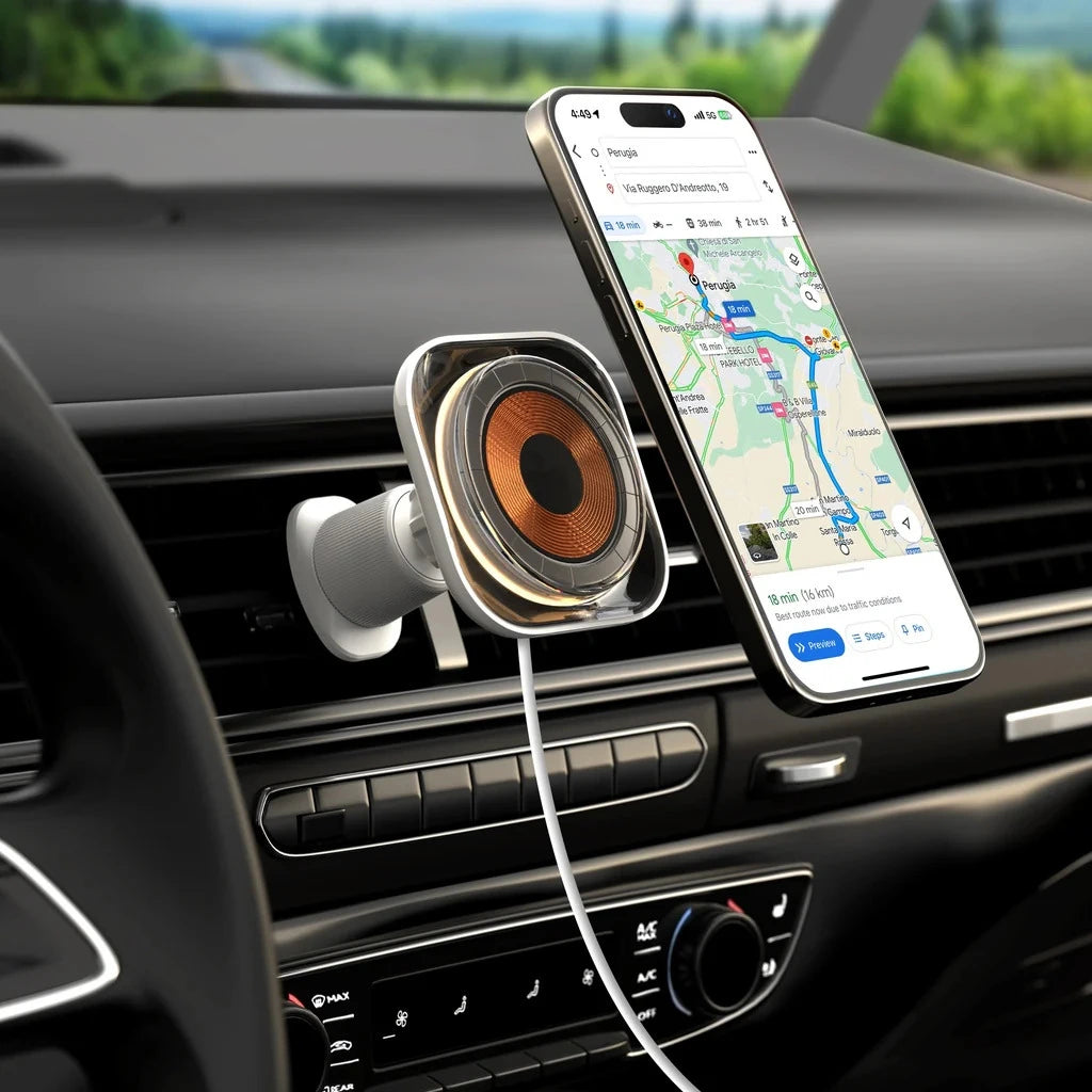MOMAX Magnetic Wireless Charging Car Mount Buy in Qatar