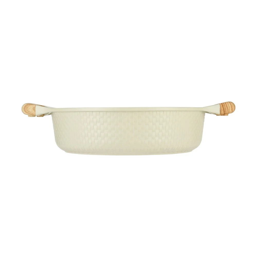 Resto Beige Non-Stick Shallow Pot with Lid – 28cm Qatar