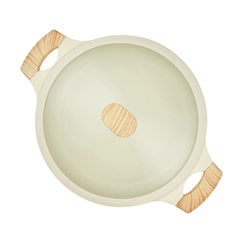 Resto Beige Non-Stick Shallow Pot with Lid – 28cm Qatar