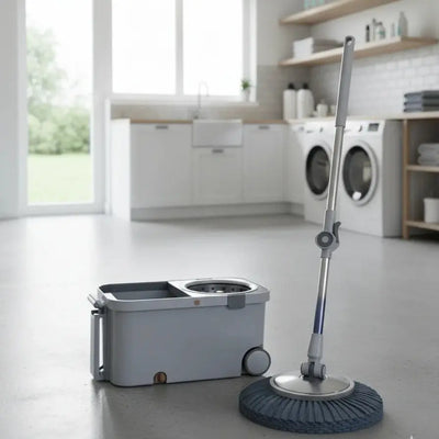 Spin Mop and Bucket with Wringer Set on Wheels – 180° Spinning System Scrollcart Qatar