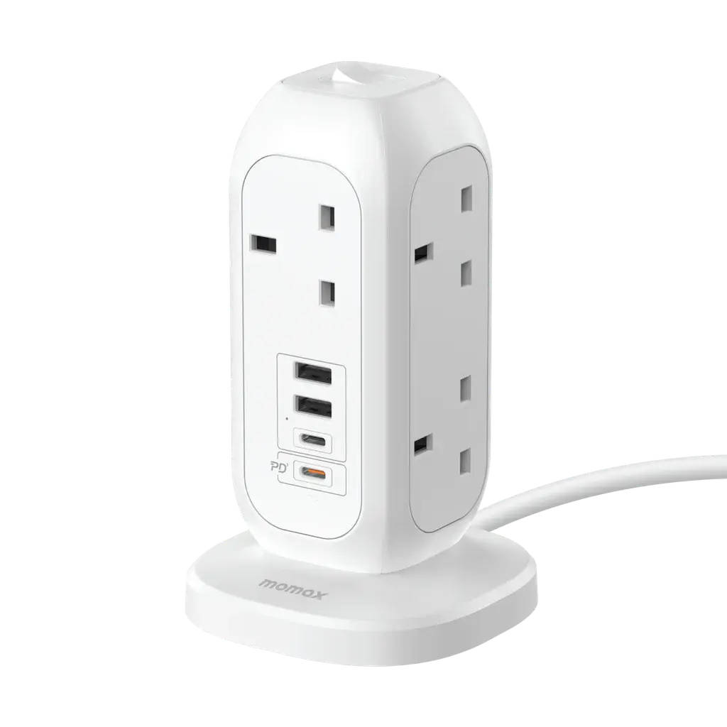 MOMAX OnePlug 7-Outlet Power Strip with USB | 3250W Surge-Protected Charging Hub Alamat Qatar
