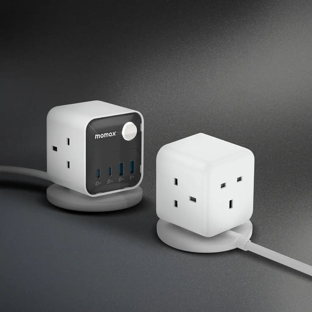 MOMAX 1-Charge Work Flow | 3-Outlet Power Cube with USB Alamat Qatar