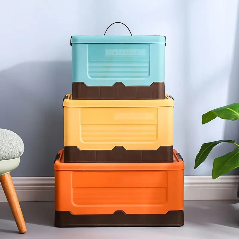 Foldable Storage Box with Lid - Multi-funtional & Portable Scrollcart Qatar