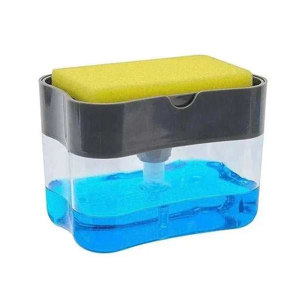2-in-1 Portable Soap Dispenser with Sponge Holder | Kitchen Cleaning