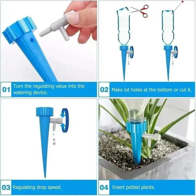 10 Pcs Automatic Plants Water System With Adjustable Control - Garden tool Scrollcart Qatar 