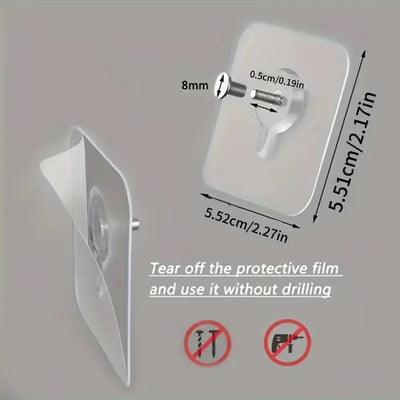 10pc Self-Adhesive 13lb Invisible Photo Wall Hooks Qatar