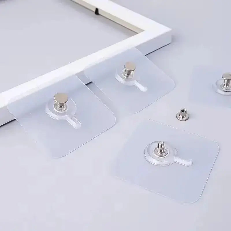 10pc Self-Adhesive 13lb Invisible Photo Wall Hooks Qatar