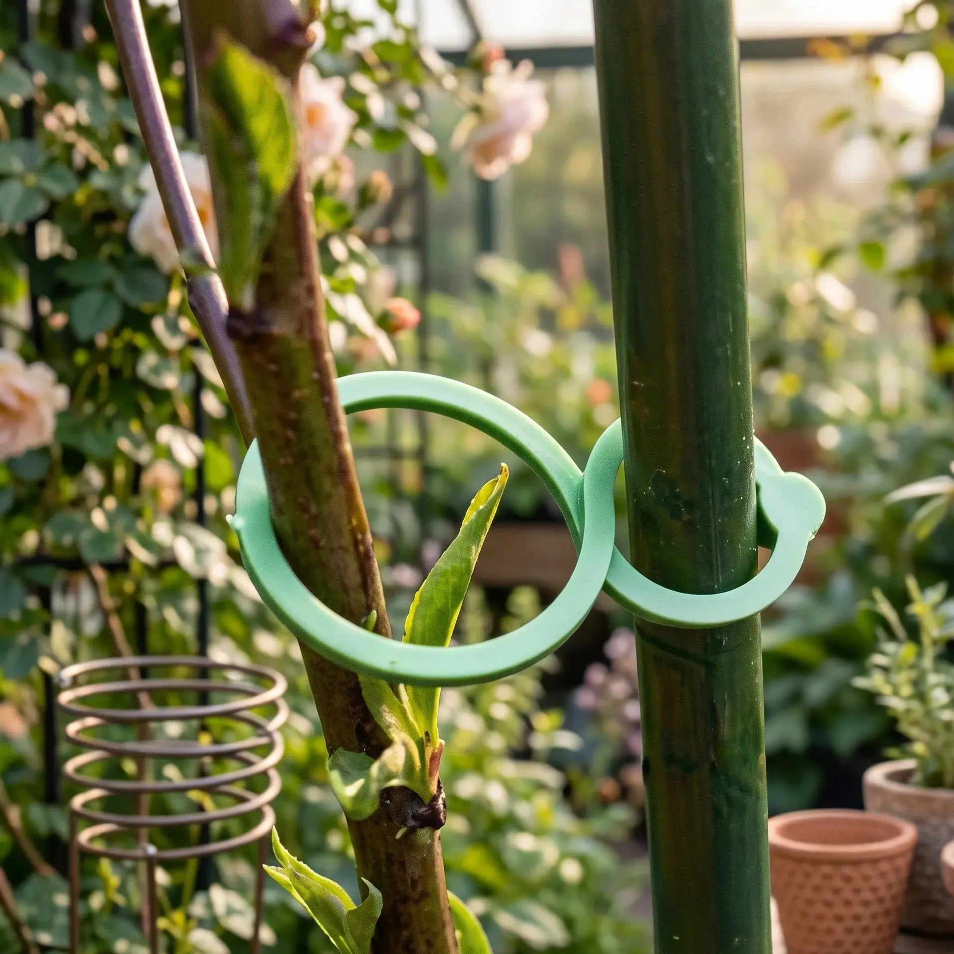 100pc Green Plastic Plant Climbing Support Clips Set Qatar