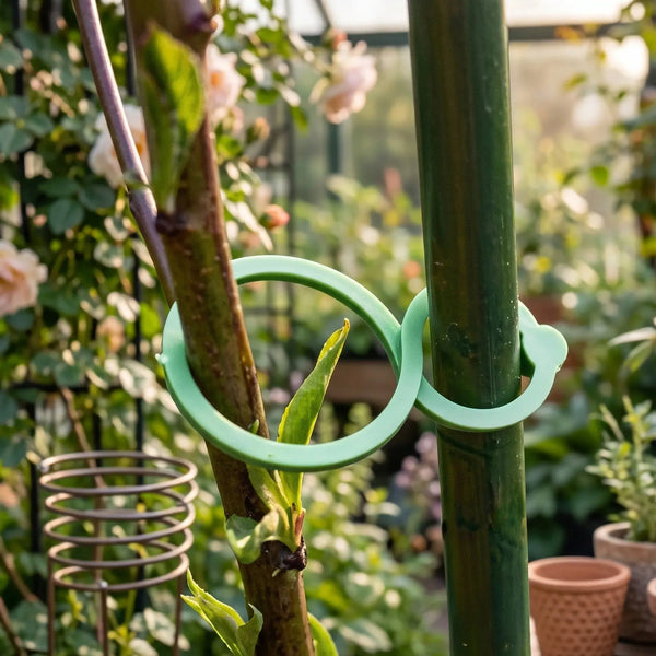 100pc Green Plastic Plant Climbing Support Clips Set Qatar