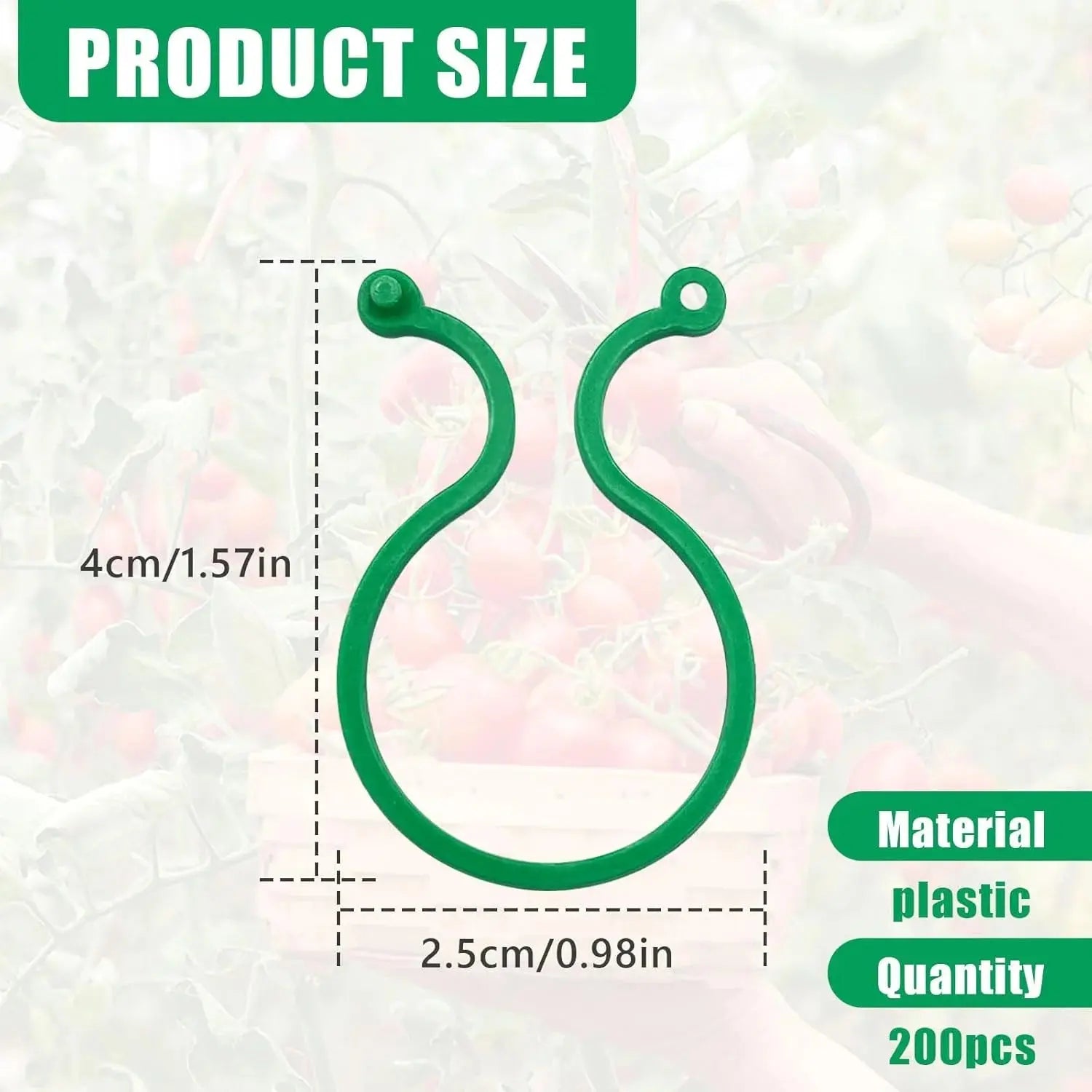 100pc Green Plastic Plant Climbing Support Clips Set Qatar