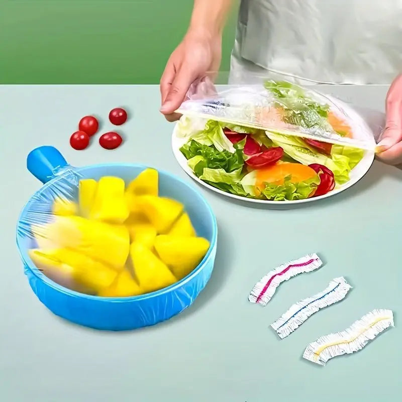 100pcs Disposable covering Food Plastic Caps | Scrollcart Qatar 3
