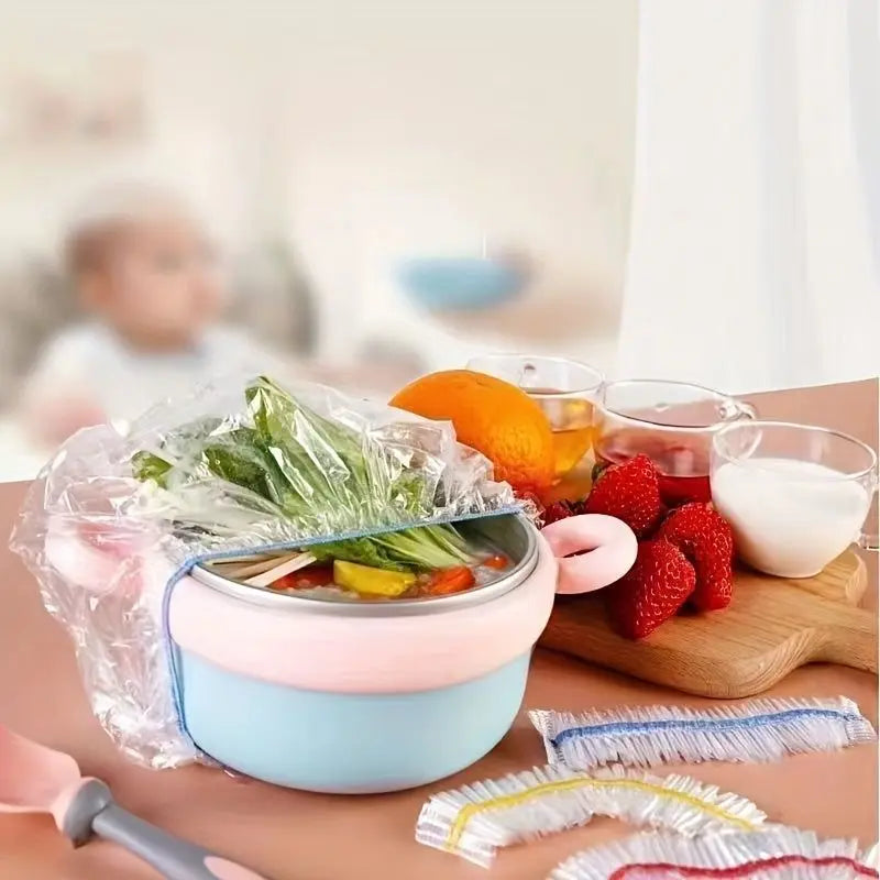 100pcs Disposable covering Food Plastic Caps | Scrollcart Qatar 6
