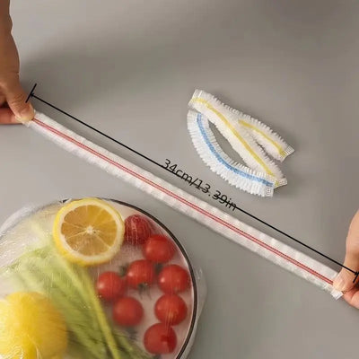 100pcs Disposable covering Food Plastic Caps | Scrollcart Qatar 2