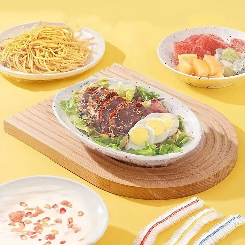 100pcs Disposable covering Food Plastic Caps | Scrollcart Qatar 4
