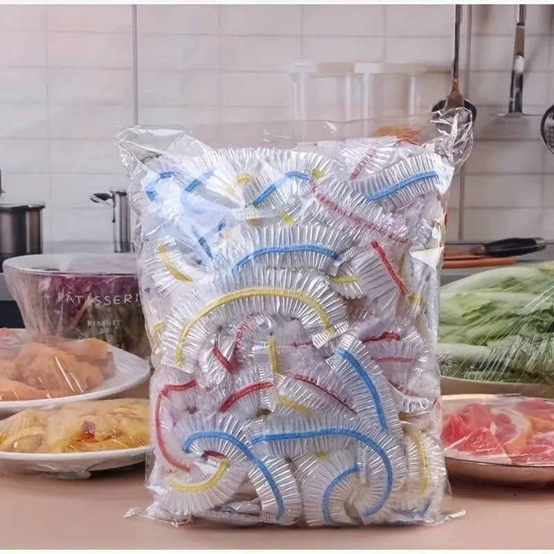 100pcs Disposable covering Food Plastic Caps | Scrollcart Qatar 5