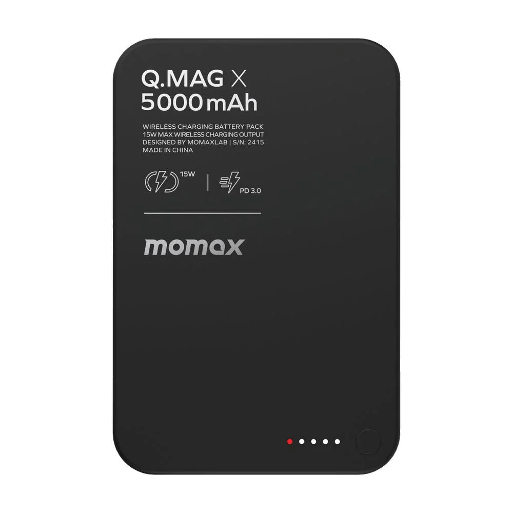 MOMAX Q.Mag X 5000mAh Gen2 15W Ultra Slim MagSafe Wireless Power Bank
