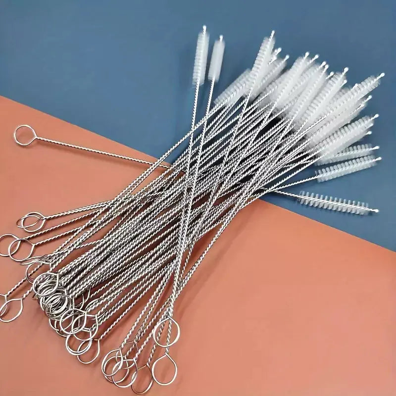 Buy 10 Pcs Stainless Steel Straw Cleaner Brushes Set Qatar 