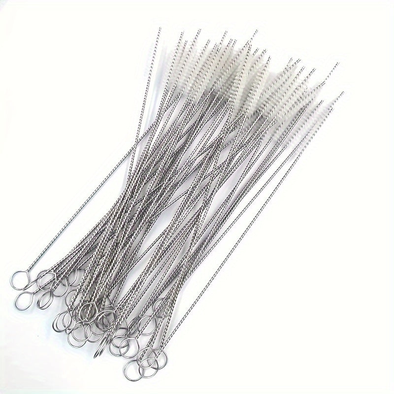 Buy 10 Pcs Stainless Steel Straw Cleaner Brushes Set Qatar 
