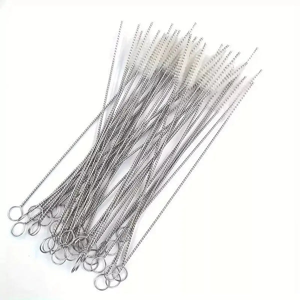 Buy 10 Pcs Stainless Steel Straw Cleaner Brushes Set Qatar 