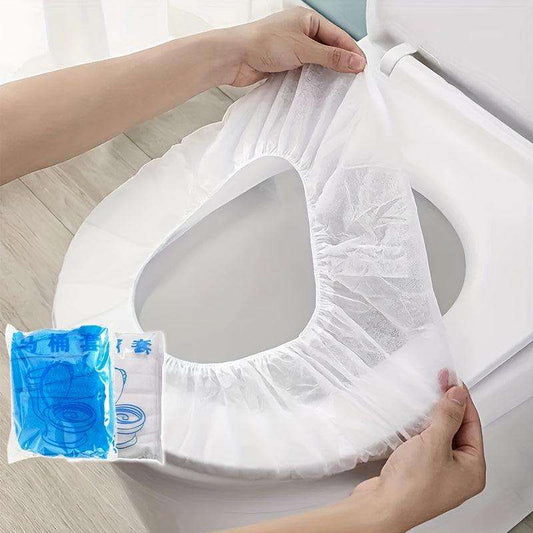 10pcs Disposable Toilet Seat Covers: Essential for Travel - Qatar 1