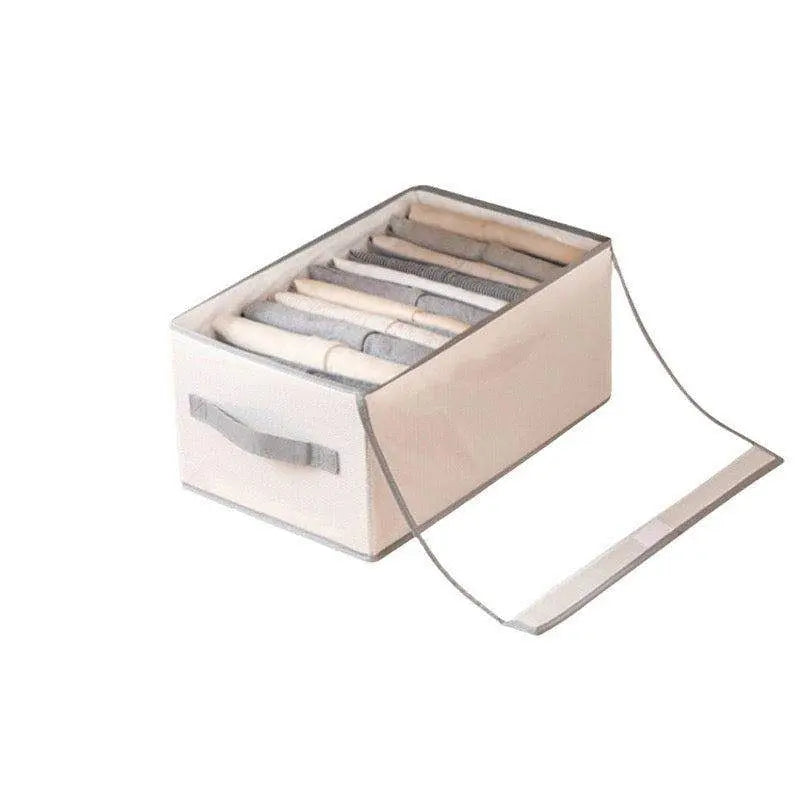 12 Grid Cloth Organizer Wardrobe Storage Box With Cover - Scrollcart Qatar