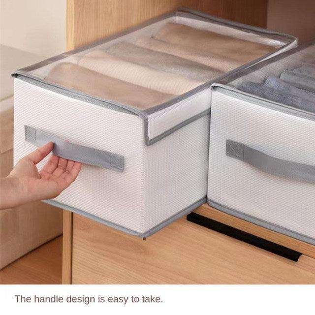 12 Grid Cloth Organizer Wardrobe Storage Box With Cover - Scrollcart Qatar