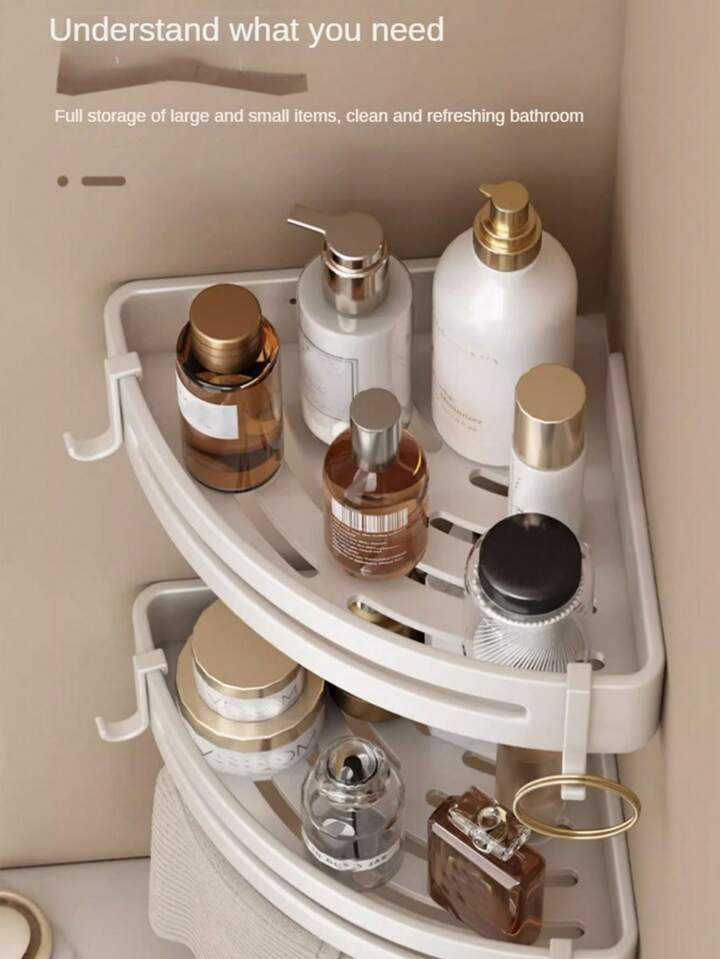 Bathroom Corner Shelf: Wall Mounted, Soap Dish, Shampoo Holder Shelf ...