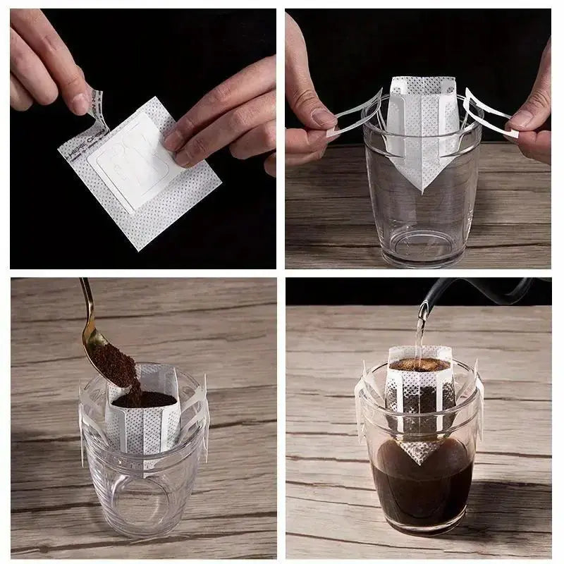 Disposable Coffee Filter Paper Bags with Handles Scrollcart Qatar