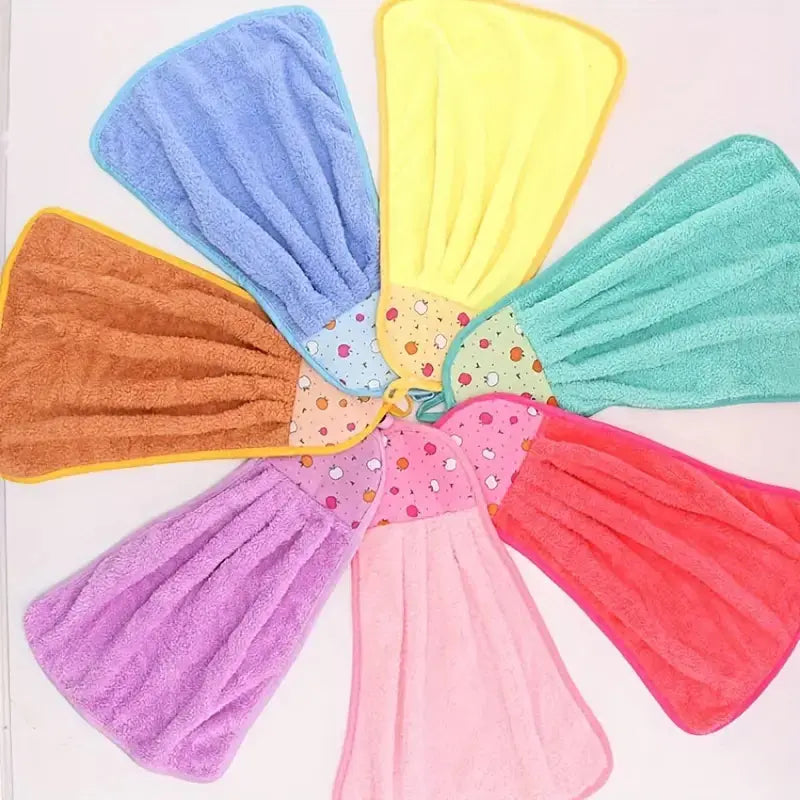 3-Piece Coral Fleece Hanging Finger Tip Towels Scrollcart Qatar