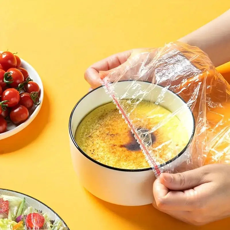 Disposable Plastic Food Wrap Covers -100 pcs temu